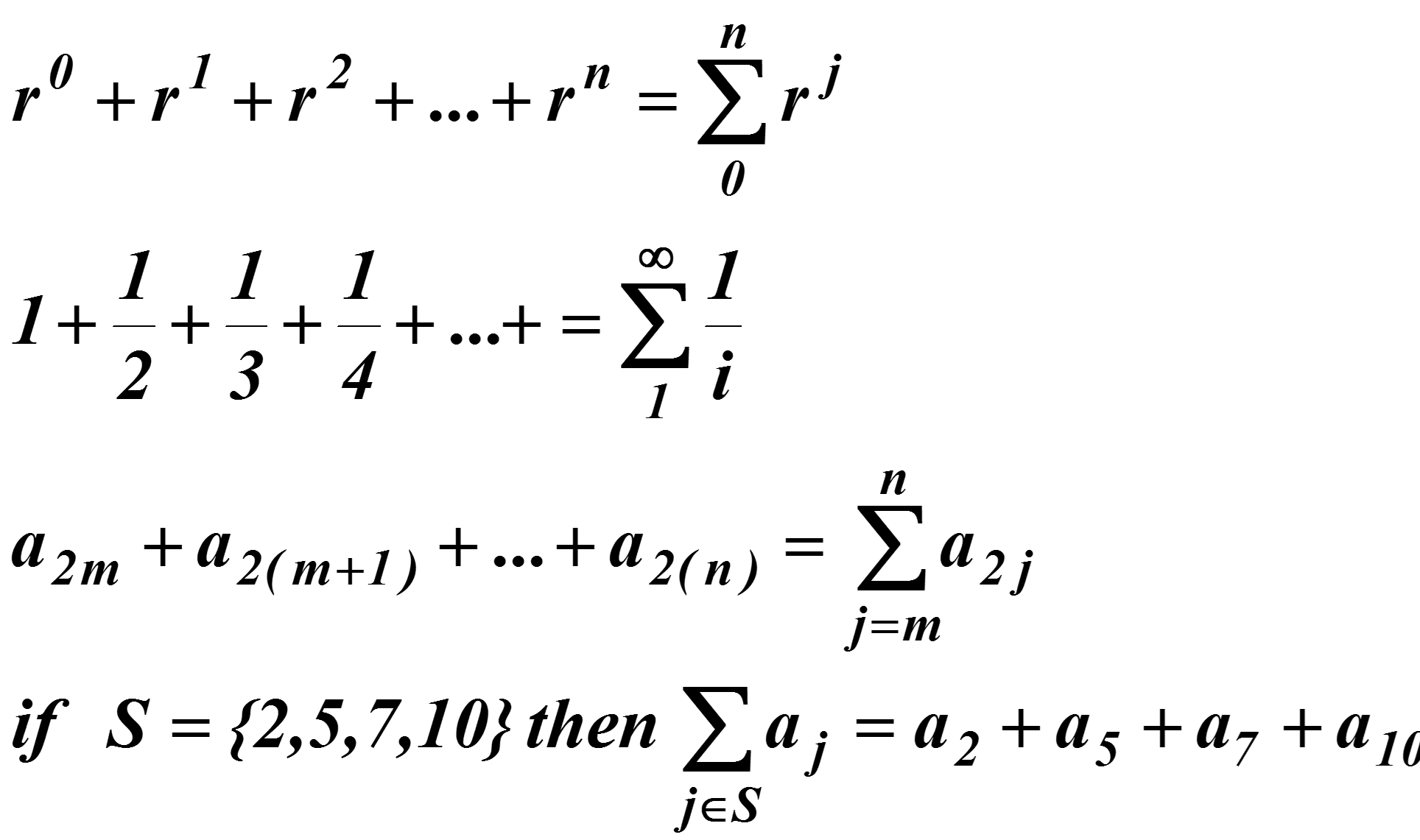 Example of Summation Notation